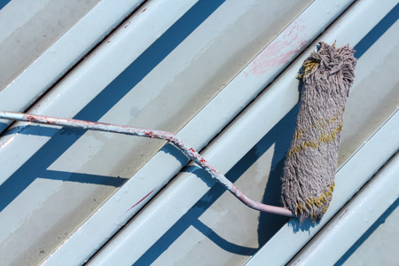 Steel structure painted to prevent rustingの写真素材