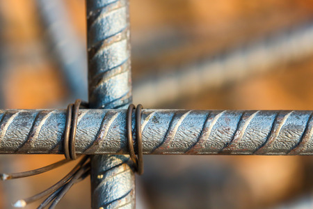 Rebar structure of the house , the truss rod .の写真素材