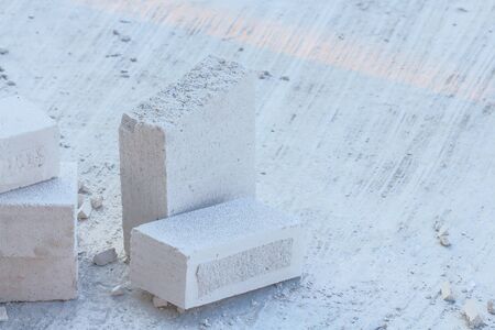 The construction of lightweight concrete block arrangements .の写真素材