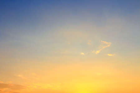 Beautiful sky atmosphere at sunset.の写真素材