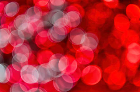 Abstract red Christmas background with silver and red bokeh