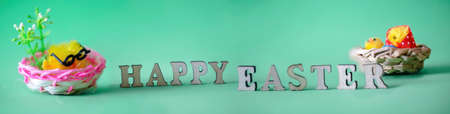 Happy easter poster. Promotion template for Easter