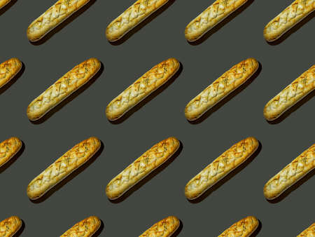 Diagonal baguette pattern on grey backgroundの写真素材