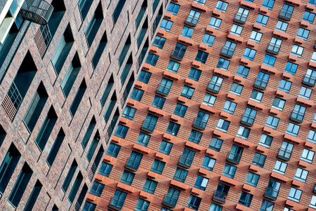 Facade of a modern apartment building