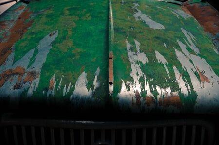 Hood of Old Carの写真素材