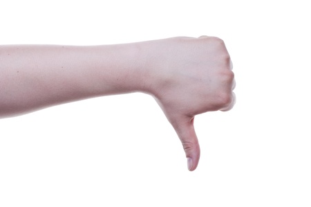 Thumb downの写真素材