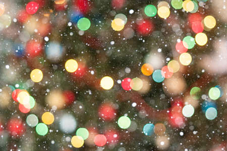 Christmas tree in lights- soft focus and bokehの写真素材