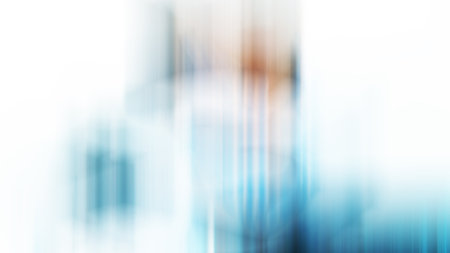 Abstract background. Blurred image of modern office skyscrapers.