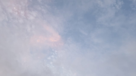 Cloudscape has been developing in gorgeous form. Panoramic image.