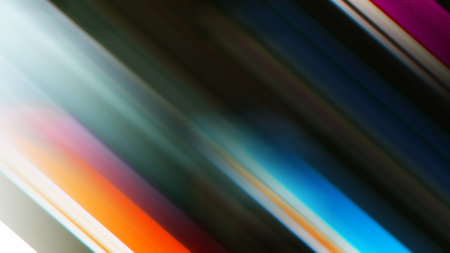 Bright colored blurred brushstrokes as multicolored flashes for an abstract background. Toned.