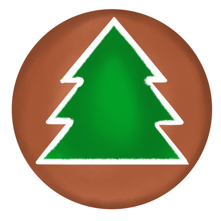 Christmas tree cookies Christmas Illustrationの写真素材