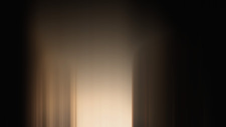 Blurred light trails on black background. Abstract background. Copy space.の写真素材