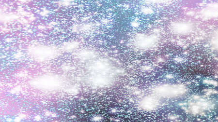 background with snowflakes and stars in blue and pink