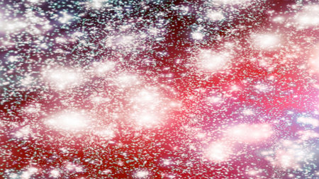 Christmas background with snowflakes Snow and stars Sparkling Glittering Glow Shiny Bokeh Lights...