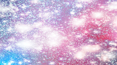 Background with snowflakes Snow and stars Sparkling Glittering Glow Shiny Bokeh Lights Magic Shine...