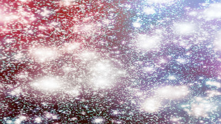 Christmas background with snowflakes Snow and stars Sparkling Glittering Glow Shiny Bokeh Lights...