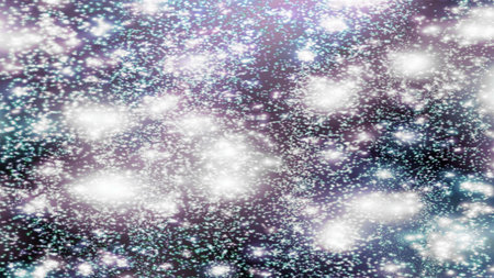 background with snowflakes Snow and stars Sparkling Glittering Glow Shiny Bokeh Lights Magic Shine...