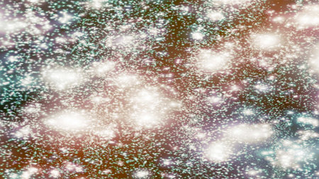 background with snowflakes Snow and stars Sparkling Glittering Glow Shiny Bokeh Lights Magic Shine...