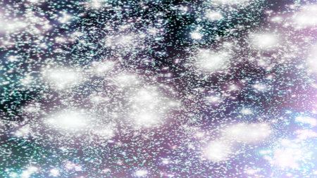 background with snowflakes Snow and stars Sparkling Glittering Glow Shiny Bokeh Lights Magic Shine...