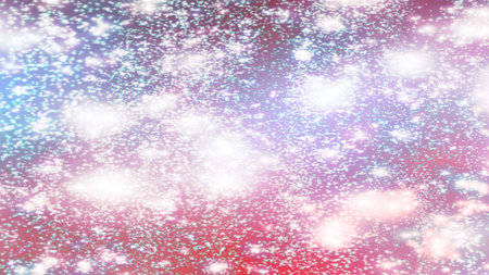 Christmas background with snowflakes Snow and stars Sparkling Glittering Glow Shiny Bokeh Lights...