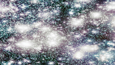 background with snowflakes Snow and stars Sparkling Glittering Glow Shiny Bokeh Lights Magic Shine...