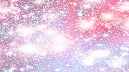 Christmas background with snowflakes Snow and stars Sparkling Glittering Glow Shiny Bokeh Lights...