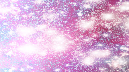 Christmas background with snowflakes Snow and stars Sparkling Glittering Glow Shiny Bokeh Lights...