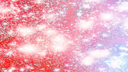Christmas background with snowflakes Snow and stars Sparkling Glittering Glow Shiny Bokeh Lights...