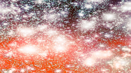 Christmas background with snowflakes Snow and stars Sparkling Glittering Glow Shiny Bokeh Lights...