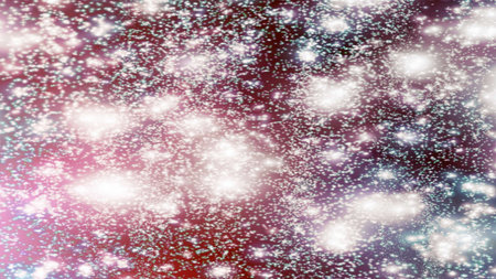 Christmas background with snowflakes Snow and stars Sparkling Glittering Glow Shiny Bokeh Lights...