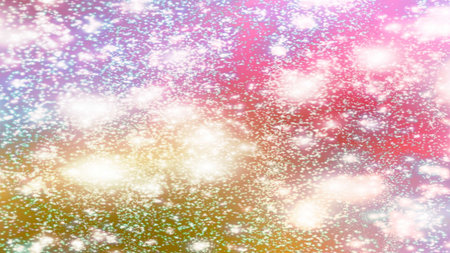 Christmas background with snowflakes Snow and stars Sparkling Glittering Glow Shiny Bokeh Lights...