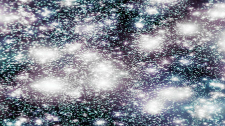 background with snowflakes Snow and stars Sparkling Glittering Glow Shiny Bokeh Lights Magic Shine...