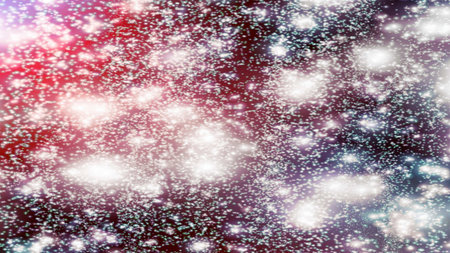background with snowflakes Snow and stars Sparkling Glittering Glow Shiny Bokeh Lights Magic Shine...