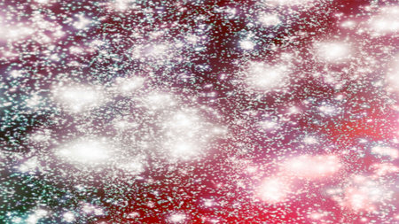background with snowflakes Snow and stars Sparkling Glittering Glow Shiny Bokeh Lights Magic Shine...
