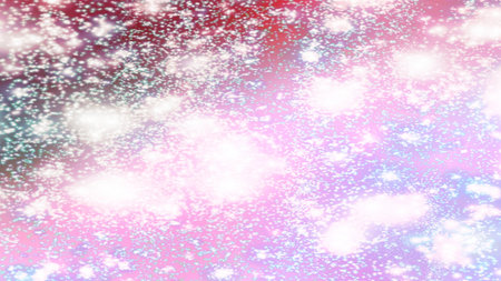 Christmas background with snowflakes Snow and stars Sparkling Glittering Glow Shiny Bokeh Lights...