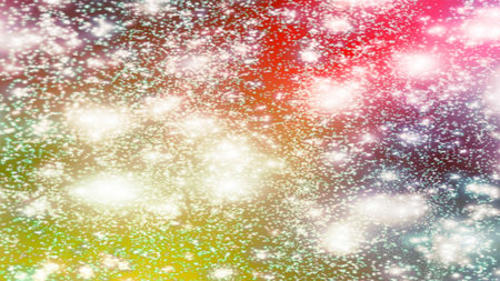 background with snowflakes Snow and stars Sparkling Glittering Glow Shiny Bokeh Lights Magic Shine...