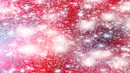 Christmas background with snowflakes Snow and stars Sparkling Glittering Glow Shiny Bokeh Lights...