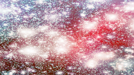 abstract christmas background with snowflakes and bokeh