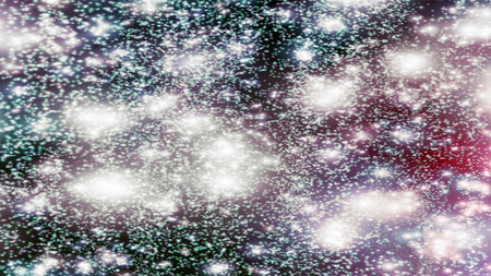 background with snowflakes Snow and stars Sparkling Glittering Glow Shiny Bokeh Lights Magic Shine...