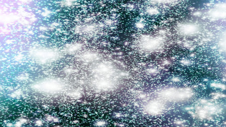 background with snowflakes Snow and stars Sparkling Glittering Glow Shiny Bokeh Lights Magic Shine...