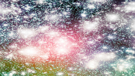 background with snowflakes Snow and stars Sparkling Glittering Glow Shiny Bokeh Lights Magic Shine...