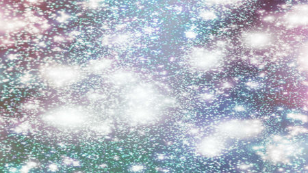 background with snowflakes Snow and stars Sparkling Glittering Glow Shiny Bokeh Lights Magic Shine...