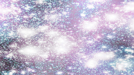 Christmas background with snowflakes Snow and stars Sparkling Glittering Glow Shiny Bokeh Lights...