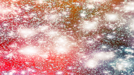background with snowflakes Snow and stars Sparkling Glittering Glow Shiny Bokeh Lights Magic Shine...