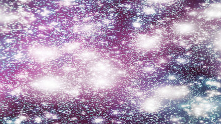 background with snowflakes Snow and stars Sparkling Glittering Glow Shiny Bokeh Lights Magic Shine...