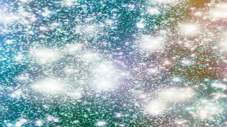 background with snowflakes Snow and stars Sparkling Glittering Glow Shiny Bokeh Lights Magic Shine...