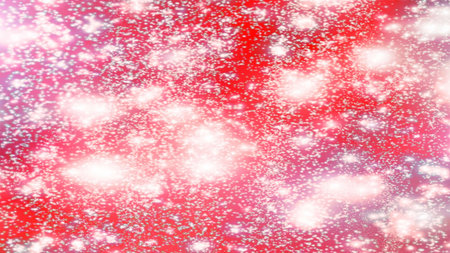 Christmas background with snowflakes Snow and stars Sparkling Glittering Glow Shiny Bokeh Lights...