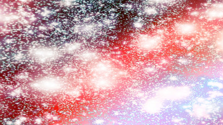 Christmas background with snowflakes Snow and stars Sparkling Glittering Glow Shiny Bokeh Lights...