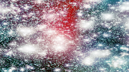 background with snowflakes Snow and stars Sparkling Glittering Glow Shiny Bokeh Lights Magic Shine...