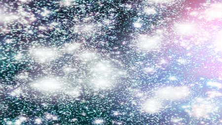 background with snowflakes Snow and stars Sparkling Glittering Glow Shiny Bokeh Lights Magic Shine...